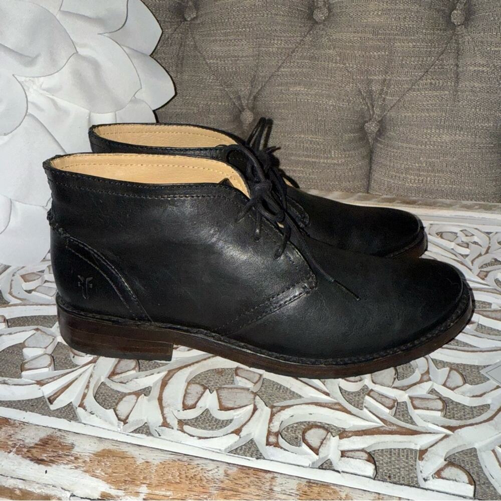 Frye Black Leather Chukka Ankle Boots Men’s 8